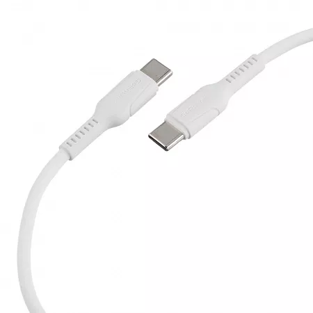 Кабель GP21TT Type-C (m)-Type-C (m) 3.0A 60W силикон белый, GoPower, 00-00028380