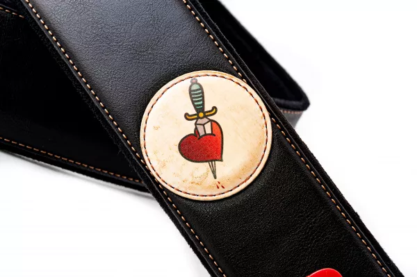 Groove Old School Heart Ремень для гитары, текстиль/синтетика, RightOn Straps, 8419612002388  рис.2 