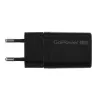 Сетевое З/У GPQC09 1USB+1Type-C 35W QC3.0 GAN черный, GoPower, 00-00028403