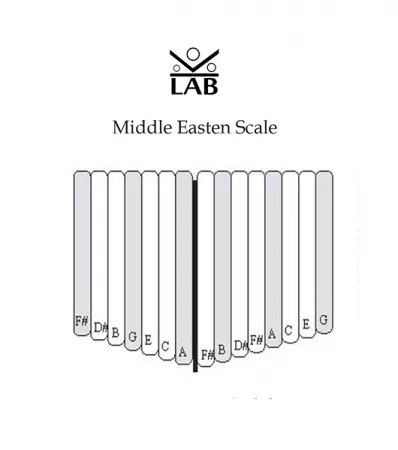 KL-B-A15OMOO-C Калимба альта 15 Middle Eastern, восьмигранник, дуб, масло, Kalimba LAB