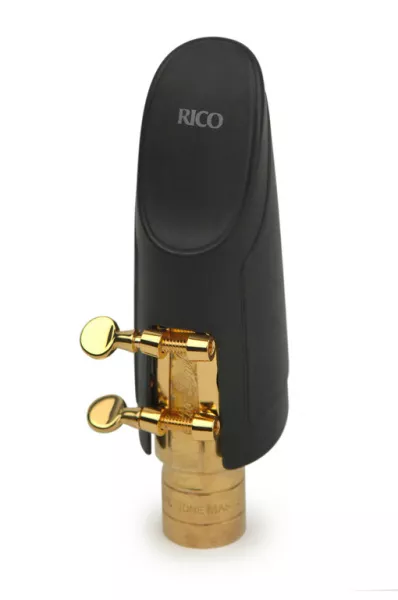 HTS2G H-Ligature Лигатура с колпачком на метал. мундштуки для саксофона тенор, позолоченная, Rico