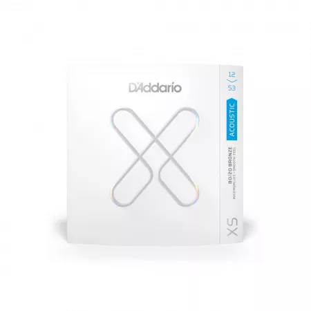 XS Комплект струн для акустической гитары, бронза 80/20, 12-53, D'Addario, XSABR1253