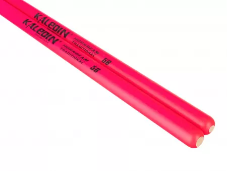Pink 5B Барабанные палочки, граб, флуоресцентные розовые, Kaledin Drumsticks, 7KLHBPK5B