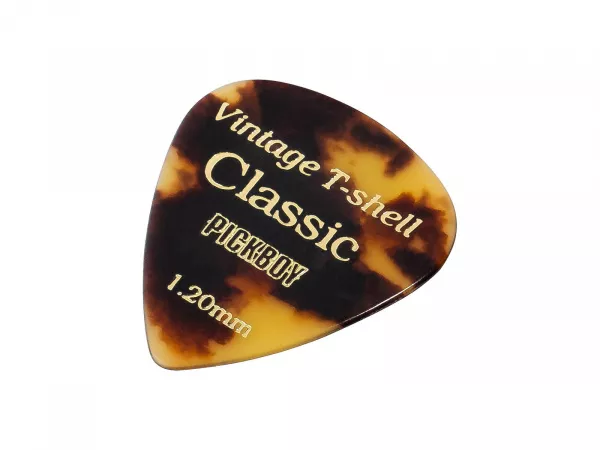 Celluloid Vintage Classic T-Shell Медиаторы 50шт, толщина 1.20мм, Pickboy, GP-55/120  рис.2 