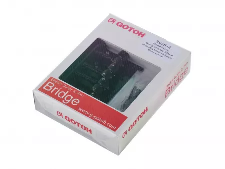 Бридж (струнодержатель) для бас-гитары, черный, Gotoh, 201B-4-B