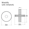 Опоры бриджа Tune-O-Matic ABR-1, 2шт, хром, Musiclily, MX2210CR