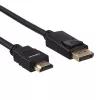Кабель DisplayPort (m)-HDMI (m) 1.8м ПВХ ver.2.0, черный, GoPower, 00-00027493