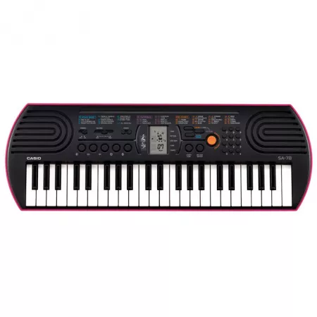 Синтезатор  44 клавиши, черный/розовый, Casio, SA-78
