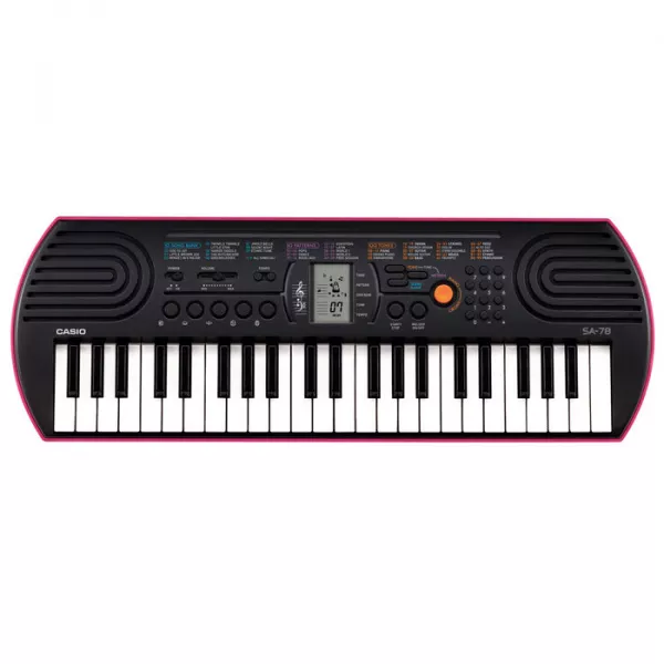 Синтезатор  44 клавиши, черный/розовый, Casio, SA-78  рис.2 