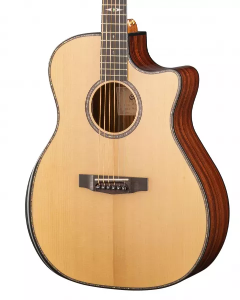 Grand Regal Series Электро-акустическая гитара с вырезом, чехол, Cort, GA-PF-Bevel-NAT-WBAG  рис.2 
