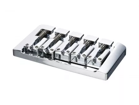 Бридж (струнодержатель) для 5-струной бас-гитары, хром, Metallor, BB-105-CR