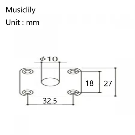 Панель для разъема джек, черная, 2шт, Musiclily, MX1587BK-2