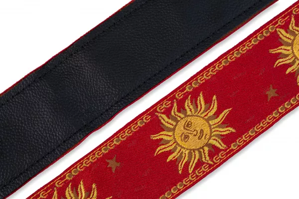 Print Series Ремень для гитары, тканый, солнце/красный, Levy's, MPJG-SUN-RED  рис.2 
