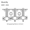 Комплект седел для бриджа Telecaster, 3 шт, Musiclily, MX1310CR-3