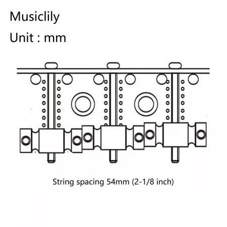 Комплект седел для бриджа Telecaster, 3 шт, Musiclily, MX1310CR-3