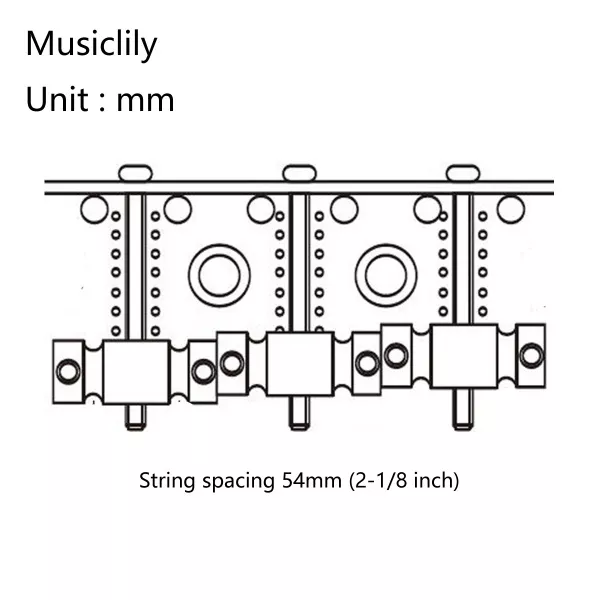 Комплект седел для бриджа Telecaster, 3 шт, Musiclily, MX1310CR-3  рис.2 