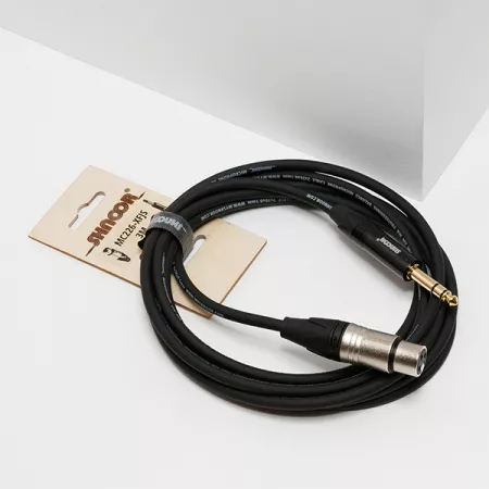 Кабель микрофонный, XLRF-6.35мм стерео, 6м, SHNOOR, MC226-XFJS-6m