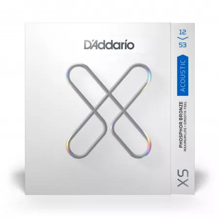 XS Комплект струн для акустической гитары, фосфорная бронза, 12-53, D'Addario, XSAPB1253