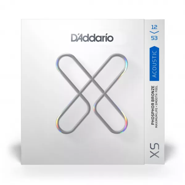 XS Комплект струн для акустической гитары, фосфорная бронза, 12-53, D'Addario, XSAPB1253  рис.2 
