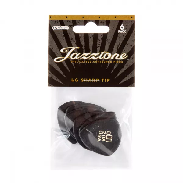 JD Jazztones Медиаторы, 6шт, большой острый кончик, Dunlop, 477P208  рис.2 