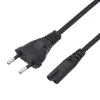 Кабель питания евровилка-C7 (2-pin) 1.8м ПВХ 0.75мм, черный, GoPower, 00-00025227
