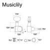 Колки для гитары 6п, хром, Musiclily, MX1342CR-6