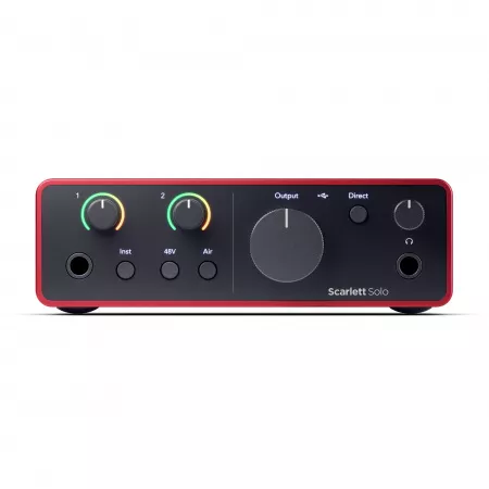 Scarlett Solo Звуковая карта USB, 24 бит/192 кГц, 2 входа-2 выхода, Focusrite, Scarlett-Solo-4th-gen