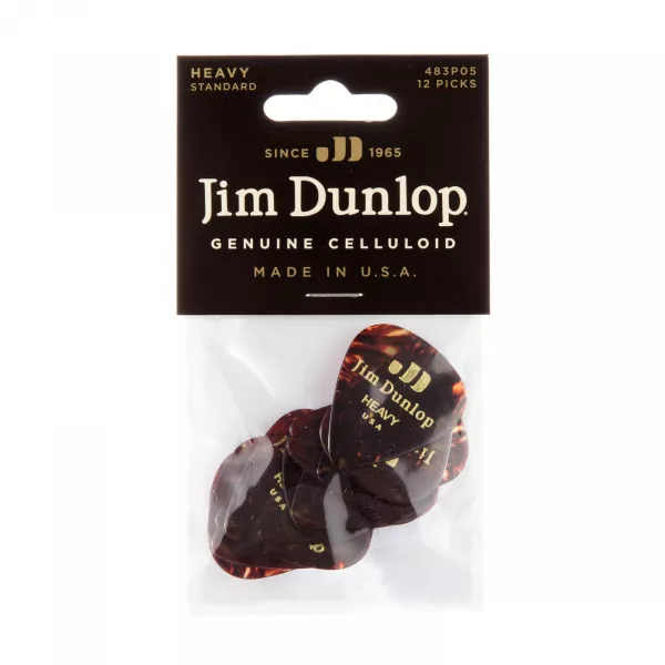 Genuine Celluloid Медиаторы, 12шт, толстые, Dunlop, 483P05HV  рис.2 
