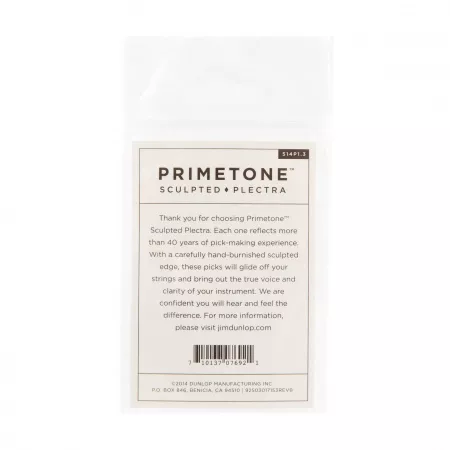 Primetone Медиаторы 3шт, толщина 1,3мм, скругленные, Dunlop, 514P1.3