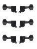 Колки для гитары 3+3, черные, Metallor, MH-04-BK-3+3