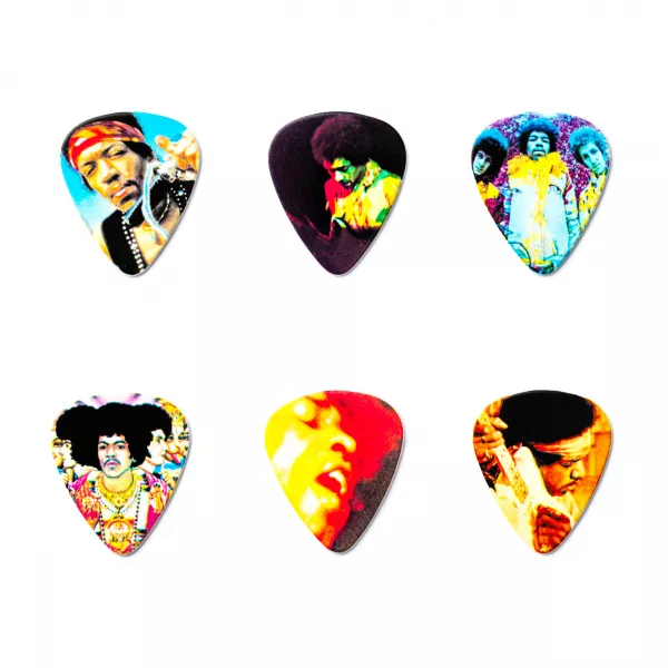 Jimi Hendrix Montag Медиаторы 12шт, толстые, в коробочке, Dunlop, JH-PT08H  рис.2 