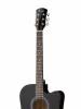 Акустическая гитара, с вырезом, черная, Foix, FFG-4101C-BK