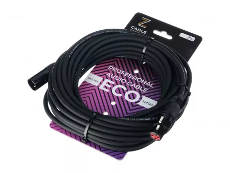 Кабель микрофонный 9м, ZZcable, E1-XLR-M-F-0900-0
