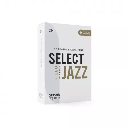 Organic Select Jazz Filed Трости для саксофона сопрано, размер 2H, 10шт, D'Addario, ORSF10SSX2H