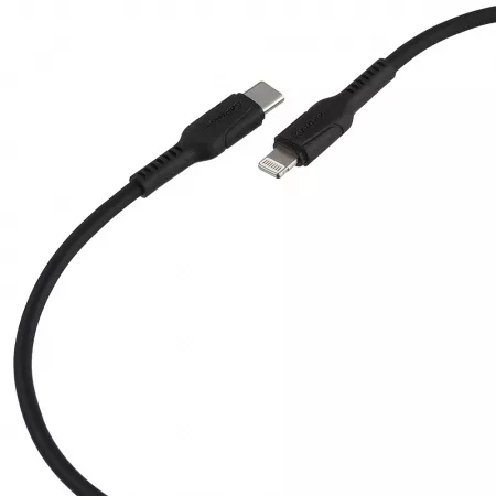Кабель GP21TL Type-C (m)-Lightning (m) 3.0A 27W силикон черный, GoPower, 00-00028378
