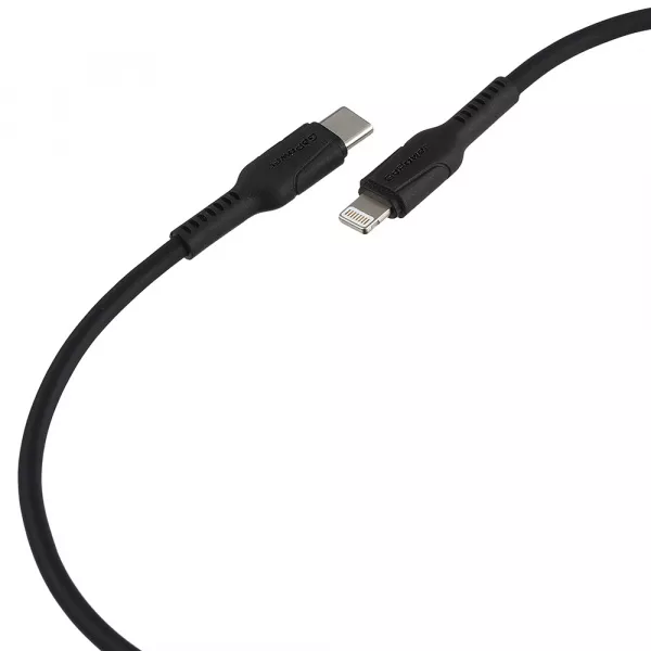 Кабель GP21TL Type-C (m)-Lightning (m) 3.0A 27W силикон черный, GoPower, 00-00028378  рис.2 