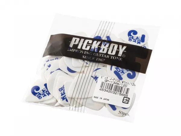 Celluloid J-pick Медиаторы 50шт, толщина 1.20мм, Pickboy, GP-134W/120  рис.2 