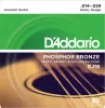 EJ18 Phosphor Bronze Комплект струн для акустической гитары, фосфорная бронза, 14-59, D'Addario