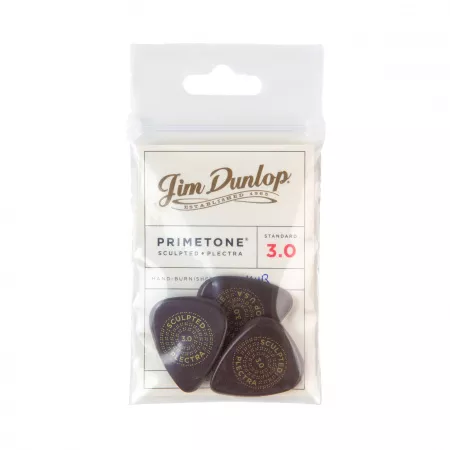 Primetone Медиаторы 3шт, толщина 3.0мм, гладкие, стандартные, Dunlop, 511P3.0