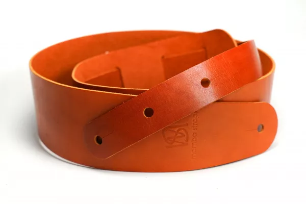 Ремень для гитары, кожаный, рыжий, Mamba straps, MB6061-115  рис.2 