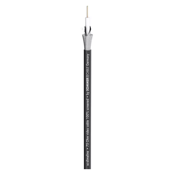 SC-Slimline 0.6/2.8 PVC BLK Кабель коаксиальный 75 Ом, 100м, Sommer Cable, 600-0851  рис.2 