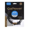 Кабель AUX 3.5мм (m)- 3.5мм (m), 2.0м, TPE черный, в пакете, GoPower, 00-00027480