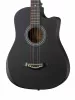 Акустическая гитара из пластика, с вырезом, черная, Foix, FFG-3860C-BK