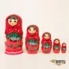 LHM10148 Матрешка "Вятка клубничка" 5 кукольная, Хохлома