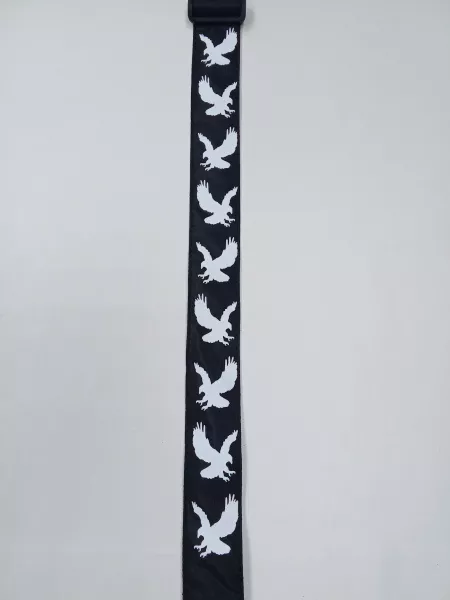 Ремень для гитары, черный, аппликация Орел, MEZZO, MZ-RG-5-1ApEagleBk  рис.2 