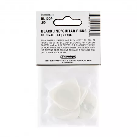 Alan Forbes S1 Медиаторы 6шт, толщина 0,60мм, Dunlop, BL100P.60