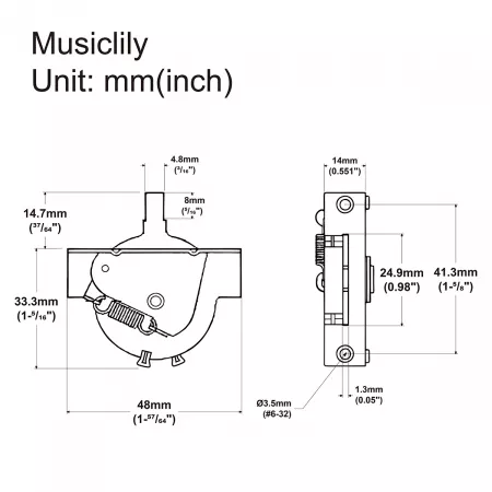 Переключатель 5-ти позиционный, Strat Style, Musiclily, MX2382