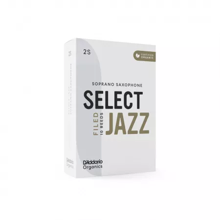 Organic Select Jazz Filed Трости для саксофона сопрано, размер 2S, 10шт, D'Addario, ORSF10SSX2S