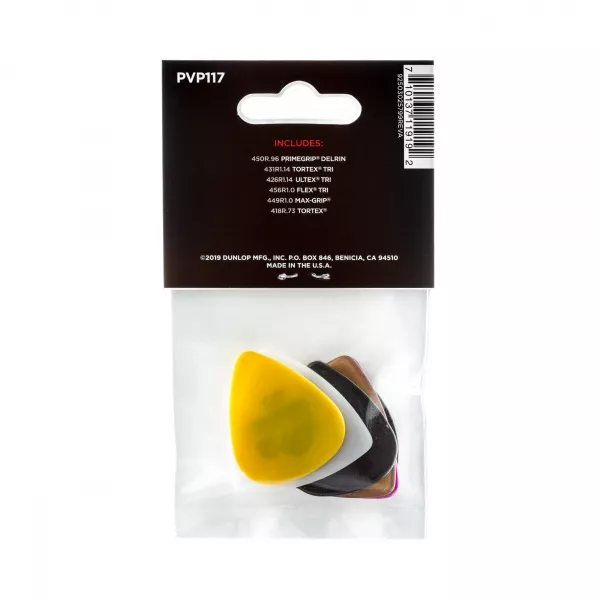 Набор медиаторов для бас-гитары, 6шт, Dunlop, PVP117  рис.2 