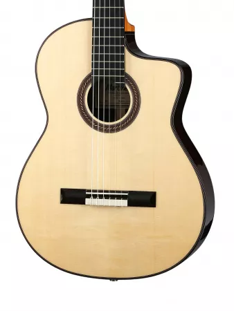 Классическая гитара со звукоснимателем, с вырезом, Martinez, Almeria-Luthier-Rosewood